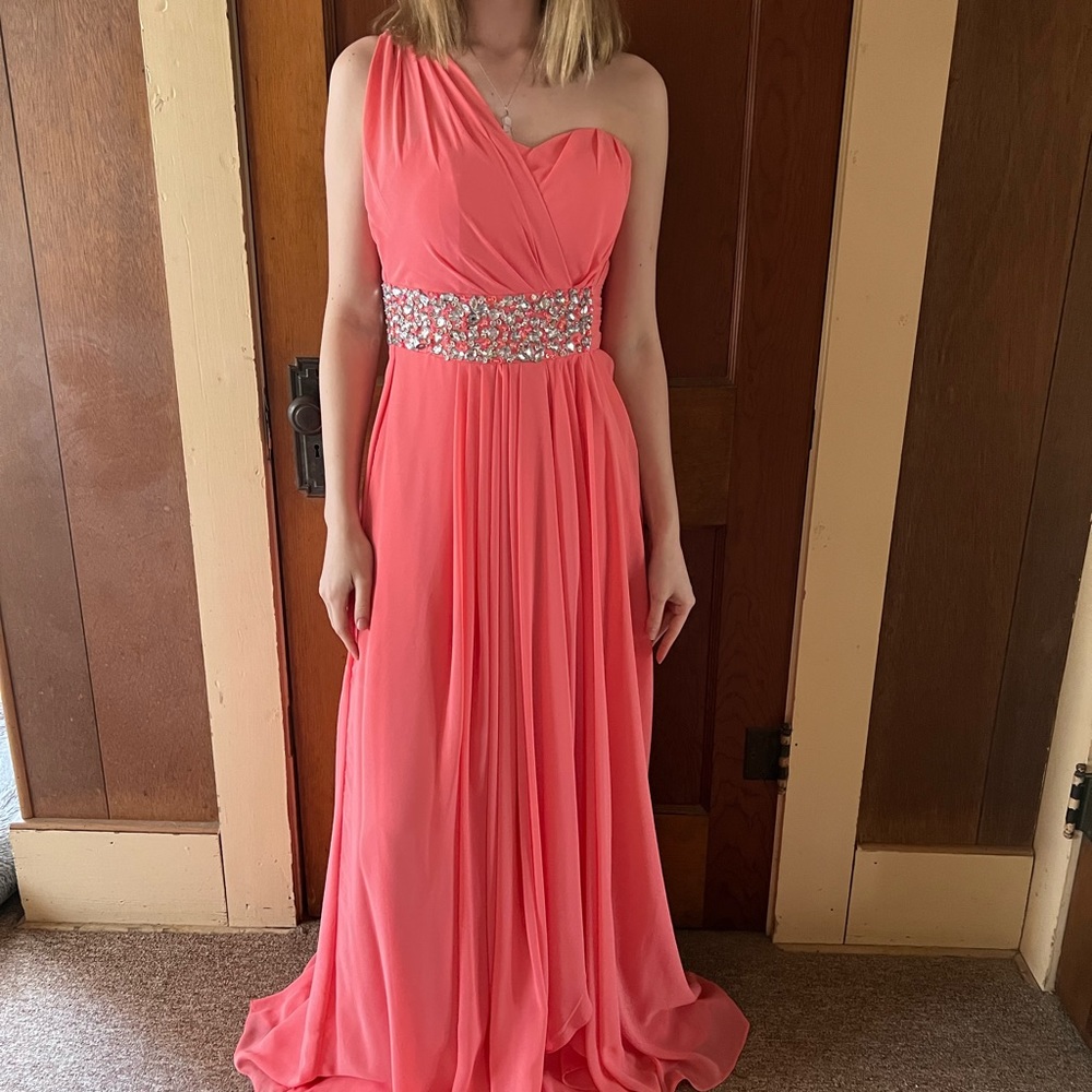 JJ House size 2 coral prom dress
